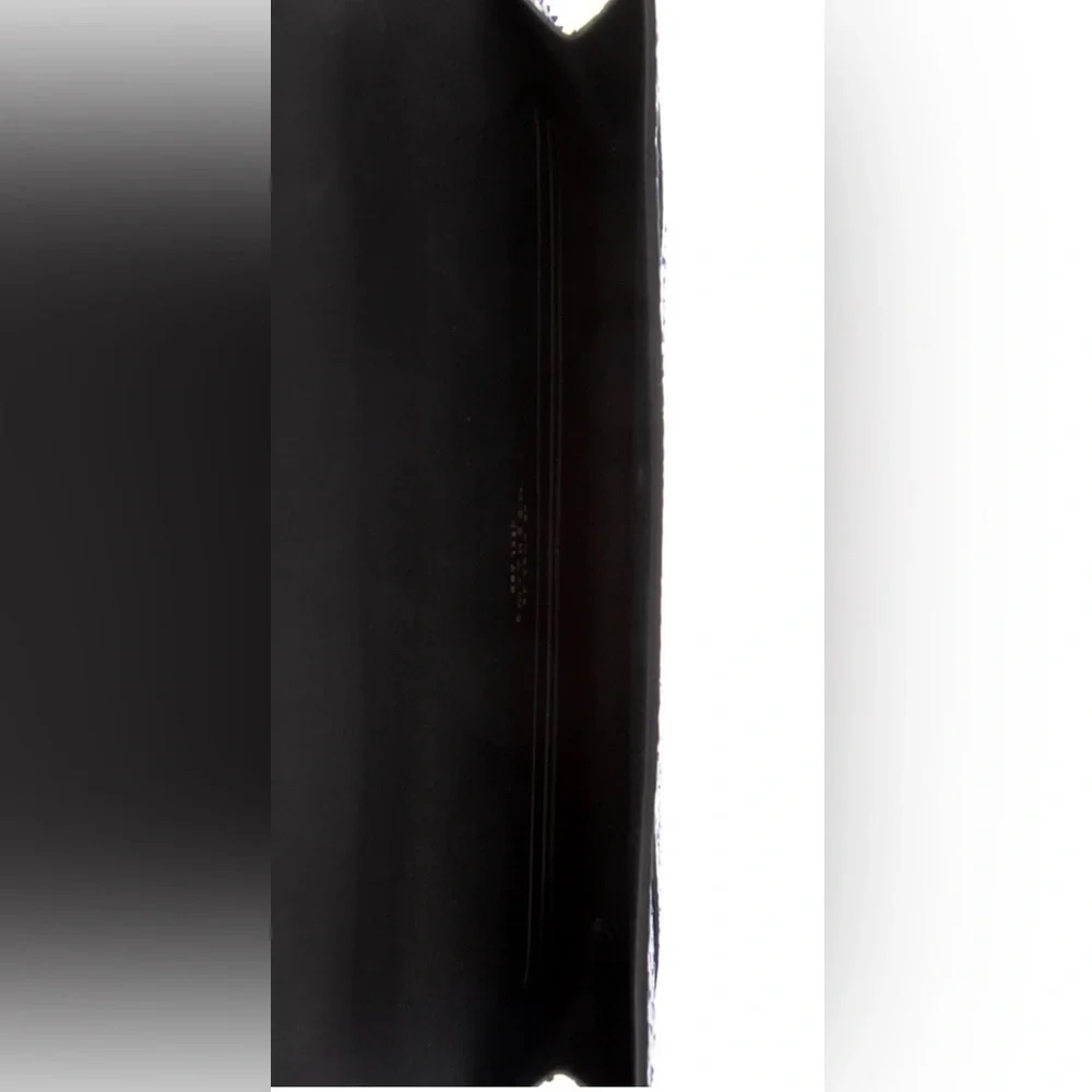 Smythson python leather clutch, Nile Blue - Picture 4 of 5